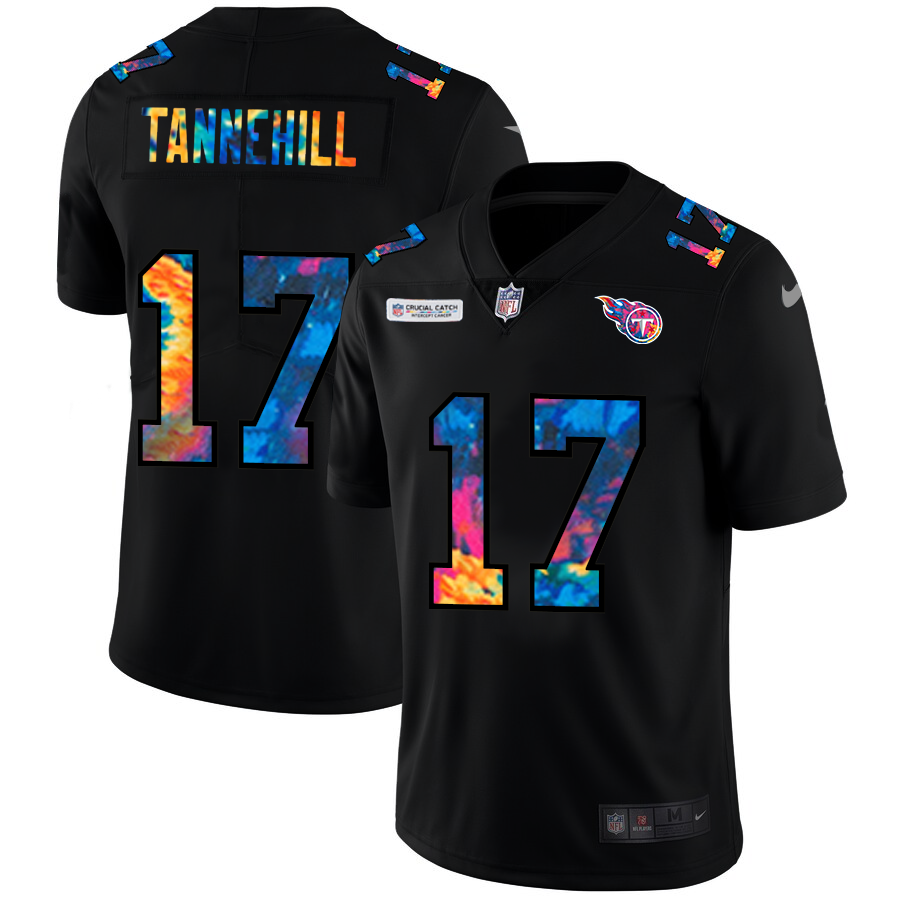 NFL Tennessee Titans #17 Ryan Tannehill Men Nike MultiColor Black 2020 Crucial Catch Vapor Untouchable Limited Jersey->pittsburgh steelers->NFL Jersey